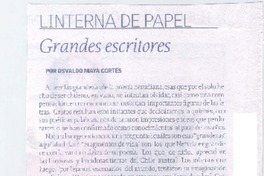 Grandes escritores Grandes escritores
