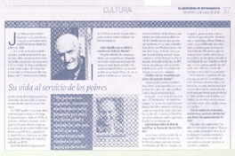 Su vida al servicio de los pobres (entrevista) Su vida al servicio de los pobres (entrevista)