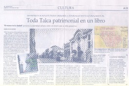 Toda Talca patrimonial en un libro Toda Talca patrimonial en un libro