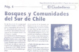 Bosques y comunidades del sur de Chile