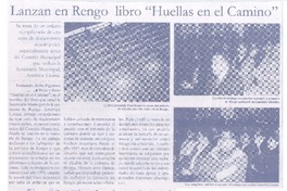 Lanzan en Rengo libro "Huellas en el camino"