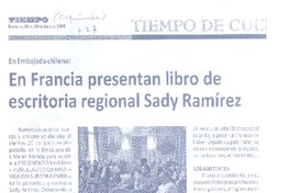 En Francia presentan libro de escritora regional Sady Ramírez En Francia presentan libro de escritora regional Sady Ramírez