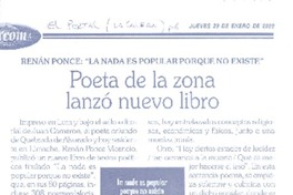 Poeta de la zona lanzó nuevo libro Poeta de la zona lanzó nuevo libro