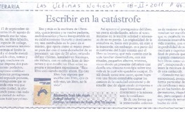Escribir en la catástrofe