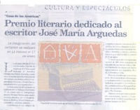 Premio literario dedicado al escritor José María Arguedas