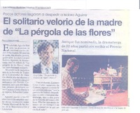 El solitario velorio de la madre de "La pérgola de las flores"