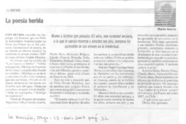 La poesía herida  [artículo] Martín Huerta.