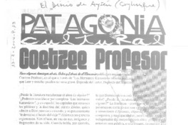 Coetzee profesor.  [artículo]