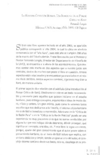 La Moderna condición humana. Una introducción al pensar crítico de Kant  [artículo]