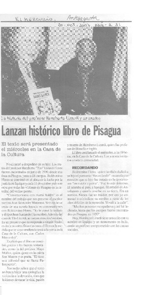 Lanzan histórico libro de Pisagua  [artículo].