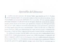 Apostilla del director  [artículo] Hernán Loyola.