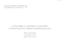 La palabra, la imagen y el mundo  [artículo] Matías Rebolledo.