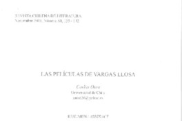 Las películas de Vargas Llosa  [artículo] Carlos Ossa.