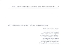 Yo y los otros en la voz poética de José Hierro  [artículo] Nora González Gandiaga.