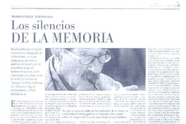 Los silencios de la memoria  [artículo] Cecilia Dreymüller.
