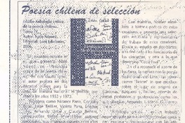 Poesía chilena de selección  [artículo] Jorge Andrés Palma.