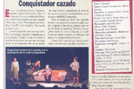Conquistador cazado  [artículo] Italo Passalacqua C.
