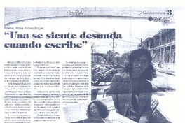 "Una Se siente desnuda cuando escribe"  [artículo].