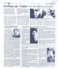 El influjo de "Gabo" en las letra locales  [artículo] Marcelo López M.
