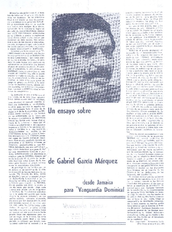 Un ensayo sobre El coronel no tiene quién le escriba  [artículo] Julio Ariza González.