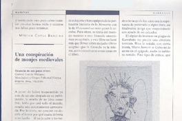 Una conspiración de monjes medievales  [artículo] Luis H. Aristizábal.
