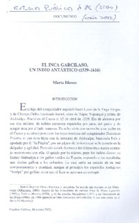 El Inca Garsilaso, un indio antártico (1539-1616)  [artículo] Marta Blanco.
