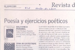 Poesía y ejercicios poéticos  [artículo] Pedro Gandolfo.
