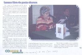 Lanzan libro de poeta chorera  [artículo].
