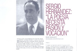 "La poesía necesita pasión y vocación" (entrevista)  [artículo] Daniel Sandoval M.