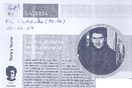 Escritor global se vende, pero está carísimo  [artículo] Patricia Kolesnicov.