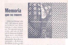 Memoria que no muere  [artículo] Antonio J. Salgado.