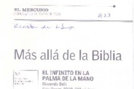 Más allá de la Biblioa  [artículo] José Promis.
