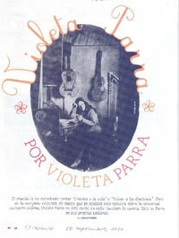 Violet Parra por Violeta Parra  [artículo] David Ponce.