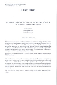 Musas del hogar y la fe  [artículo] Carol Arcos.