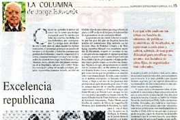 Excelencia republicana  [artículo] Jorge Edwards.