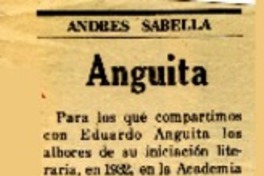 Anguita  [artículo] Andrés Sabella.