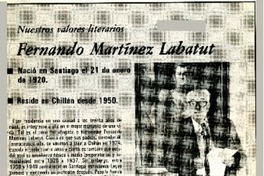 Fernando Martínez Labatut  [artículo] Carib.