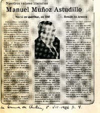 Manuel Muñoz Astudillo  [artículo] Carib.