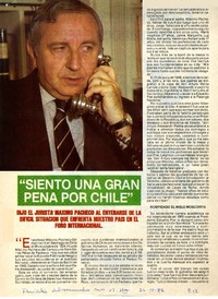 "Siento una gran pena por Chile"  [artículo] Eliana Jiménez.