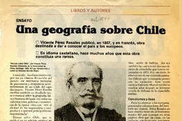 Una geografía sobre Chile  [artículo] Jaime Quezada.
