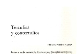 Tertulias y contertulios--  [artículo].