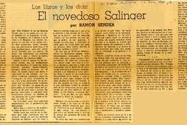 El Novedoso Salinger  [artículo] Ramón Sender.