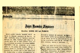Juan Ramón Jiménez  [artículo]Darío de la Fuente.