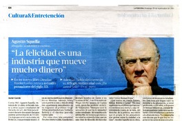 "La felicidad es una industria que mueve mucho dinero"  [artículo] Javier García