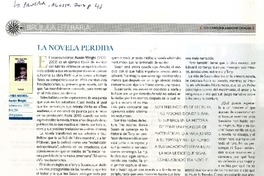 La novela perdida  [artículo]
