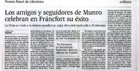 Los amigos y seguidores de Munro celebran en Fráncfort su éxito  [artículo] Carles Geli