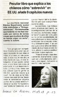Peculiar libro que explica a los chilenos cómo "sobrevivir" en EE.UU. añade 9 capitulos nuevos  [artículo]
