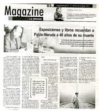 Exposiciones y libros recuerdan a Pablo Neruda a 40 años de su muerte  [artículo]