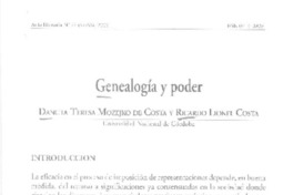 Genealogía y poder  [artículo]