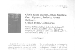 Ciudad, poder, gobernanza  [artículo] Andrea Vásquez.